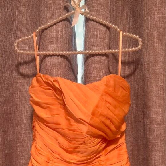H&M Strapless Peach Ruched Dress - Picture 1 of 6